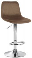 Barhocker Divo Samt Chrom braun Barhocker Divo Samt Chrom braun