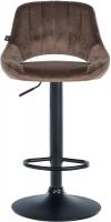 Barhocker Milet Samt schwarz braun Barhocker Milet Samt schwarz braun