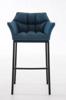Barhocker Damaso B Stoff mit 4-Fuß Gestell blau Barhocker Damaso B Stoff mit 4-Fuß Gestell blau