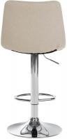 2er Set Barhocker Jerry Stoff chrom creme 