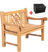 Teakbank Florida 120 cm mit Abdeckhaube teak Teakbank Florida 120 cm mit Abdeckhaube teak