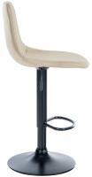 2er Set Barhocker Divo Kunstleder schwarz creme 