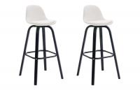 2er Set Barhocker Avika Kunstleder schwarz weiß 2er Set Barhocker Avika Kunstleder schwarz weiß