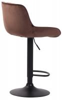 Barhocker Lentini Samt schwarz braun 