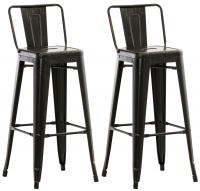2er Set Barhocker Mason schwarz-gold 2er Set Barhocker Mason schwarz-gold