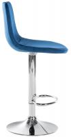 Barhocker Divo Samt Chrom blau Barhocker Divo Samt Chrom blau