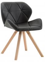 Besucherstuhl Tyler Kunstleder Natura Square schwarz Besucherstuhl Tyler Kunstleder Natura Square schwarz