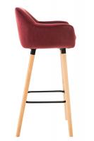 2er Set Barhocker Grant Samt rot 