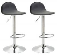 2er Set Barhocker Lana V2 Chrom schwarz 2er Set Barhocker Lana V2 Chrom schwarz