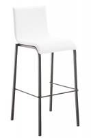Barhocker Avola Leder Flach B78 weiß