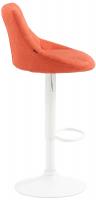Barhocker Lazio Stoff weiß orange 