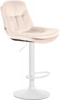 Barhocker Laurel Samt weiß creme Barhocker Laurel Samt weiß creme