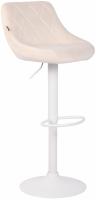 Barhocker Lazio Samt weiß creme Barhocker Lazio Samt weiß creme