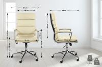 Bürostuhl Cleveland Echtleder creme Bürostuhl Cleveland Echtleder creme