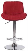2er Set Barhocker Lentini Stoff chrom rot 2er Set Barhocker Lentini Stoff chrom rot