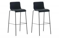 2er Set Barhocker Hoover Stoff 4-Fuß Gestell schwarz schwarz 2er Set Barhocker Hoover Stoff 4-Fuß Gestell schwarz schwarz