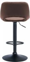 Barhocker Camden Samt schwarz braun Barhocker Camden Samt schwarz braun