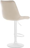 2er Set Barhocker Toni Samt weiß creme 2er Set Barhocker Toni Samt weiß creme