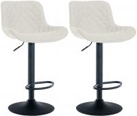 2er Set Barhocker Minosa Stoff creme 2er Set Barhocker Minosa Stoff creme