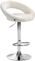 Barhocker Olinda Samt chrom creme 