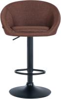 Barhocker Davie Stoff schwarz braun Barhocker Davie Stoff schwarz braun