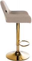 Barhocker Braga Gold Stoff taupe 