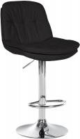 Barhocker Laurel Stoff chrom schwarz 