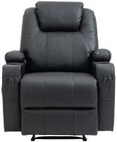 Sessel Hepler mit Massagefunktion Echtleder schwarz Sessel Hepler mit Massagefunktion Echtleder schwarz