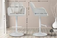 Barhocker Natoma Samt weiß creme Barhocker Natoma Samt weiß creme