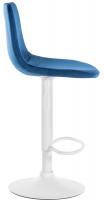 2er Set Barhocker Divo Samt Weiß blau 2er Set Barhocker Divo Samt Weiß blau