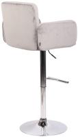 Barhocker Los Angeles Samt chrom grau 