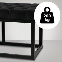 Sitzbank Polson Samt Schwarz 150 cm schwarz Sitzbank Polson Samt Schwarz 150 cm schwarz
