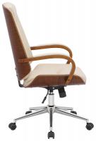 Bürostuhl Yankton walnuss/creme Bürostuhl Yankton walnuss/creme