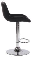 2er Set Barhocker Lentini Kunstleder chrom schwarz 