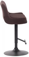 Barhocker Club Stoff schwarz braun 
