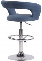2er Set Barhocker Jaen Stoff blau 