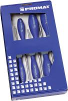 Schraubendrehersatz 6-tlg.Schlitz/PH 3K-Griff Rundkl.PROMAT Schraubendrehersatz 6-tlg.Schlitz/PH 3K-Griff Rundkl.PROMAT