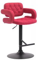 Barhocker Dublin STOFF schwarz rot Barhocker Dublin STOFF schwarz rot