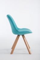 Besucherstuhl Laval Square natura (eiche) blau 