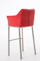 Barhocker Damaso E mit 4-Fuß Gestell rot 