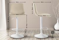 2er Set Barhocker Divo Kunstleder weiß creme 2er Set Barhocker Divo Kunstleder weiß creme