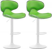 2er Set Barhocker Las Vegas V2 Kunstleder weiß grün 2er Set Barhocker Las Vegas V2 Kunstleder weiß grün