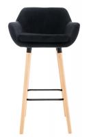 Barhocker Grant Samt schwarz Barhocker Grant Samt schwarz