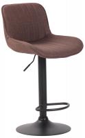 Barhocker Lentini Stoff schwarz braun Barhocker Lentini Stoff schwarz braun