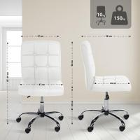 Arbeitshocker Trenton Kunstleder weiß 
