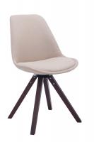 Besucherstuhl Troyes Stoff Square walnuss (eiche) creme