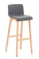 Barhocker Hoover Stoff Natura hellgrau Barhocker Hoover Stoff Natura hellgrau