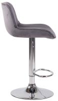 Barhocker Lentini Samt chrom dunkelgrau Barhocker Lentini Samt chrom dunkelgrau