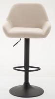 2er Set Barhocker Braga Stoff schwarz creme 2er Set Barhocker Braga Stoff schwarz creme