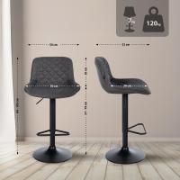 Barhocker Kasson Stoff schwarz 